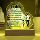 Daddy Every StepPrinted Heart Shaped Acrylic Plaque-Express Your Love Gifts