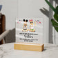 Sisters Side by Side Printed Square Shaped Acrylic Plaque-Express Your Love Gifts