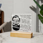 To the Coolest Dad Printed Square Shaped Acrylic Plaque-Express Your Love Gifts