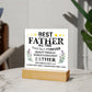 Best Father of All Time Printed Square Shaped Acrylic Plaque-Express Your Love Gifts