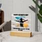 Dad Father's Day So Lucky Printed Square Shaped Acrylic Plaque-Express Your Love Gifts
