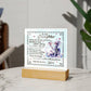 To My Daughter From Mom Be Brave Printed Square Shaped Acrylic Plaque-Express Your Love Gifts
