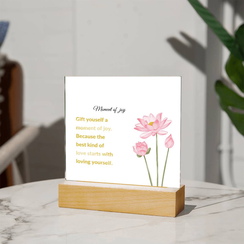 Moment of Joy Printed Square Shaped Acrylic Plaque-Express Your Love Gifts
