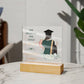 Graduation So She Did Printed Square Shaped Acrylic Plaque-Express Your Love Gifts