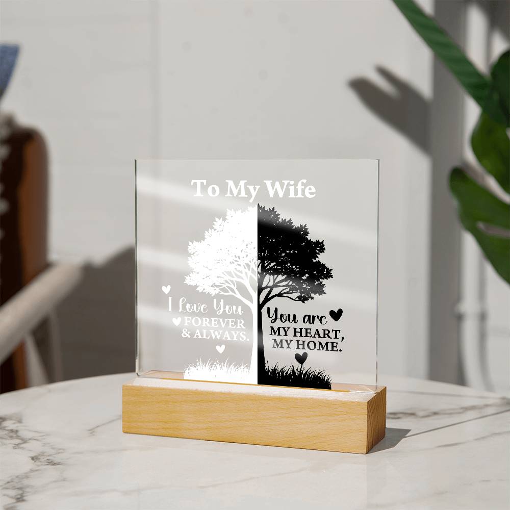 You Are My Heart Printed Square Shaped Acrylic Plaque-Express Your Love Gifts