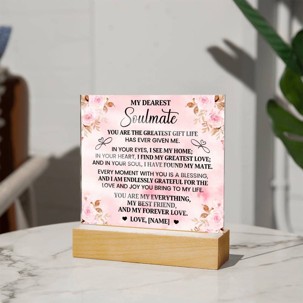 You Are The Greatest Gift Printed Square Shaped Acrylic Plaque-Express Your Love Gifts