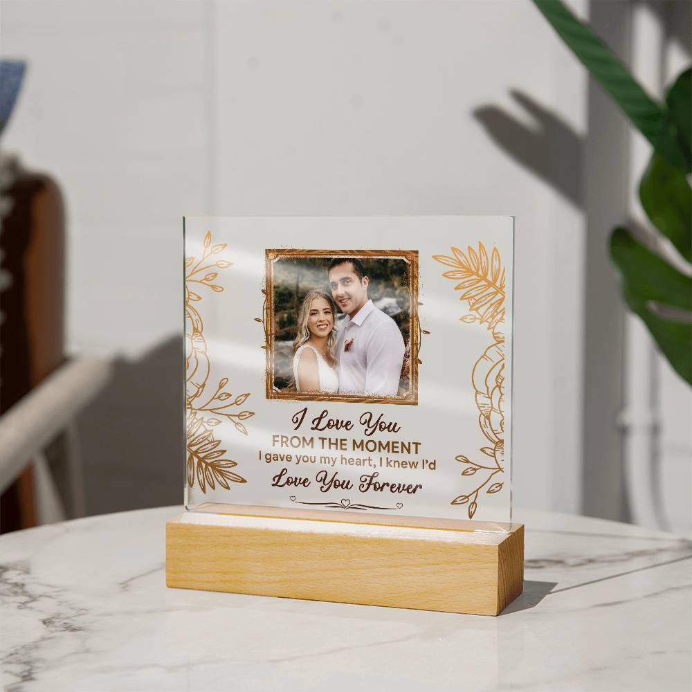 From The Moment Printed Square Shaped Acrylic Plaque-Express Your Love Gifts