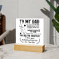 To My Dad So Much of Me Printed Square Shaped Acrylic Plaque-Express Your Love Gifts