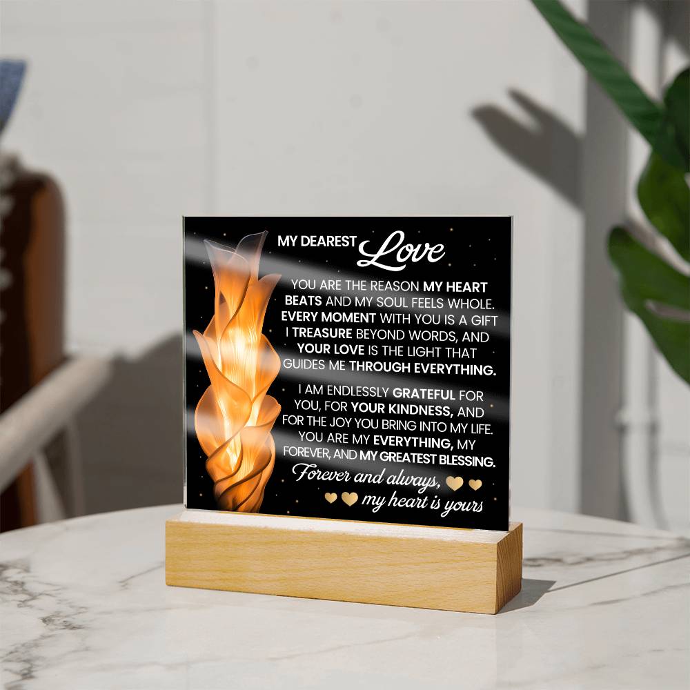 You Are The Reason Printed Square Shaped Acrylic Plaque-Express Your Love Gifts