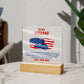 To My Husband Your Job is to Fight For Our Country Printed Square Shaped Acrylic Plaque-Express Your Love Gifts