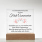 First Communion Printed Square Shaped Acrylic Plaque-Express Your Love Gifts