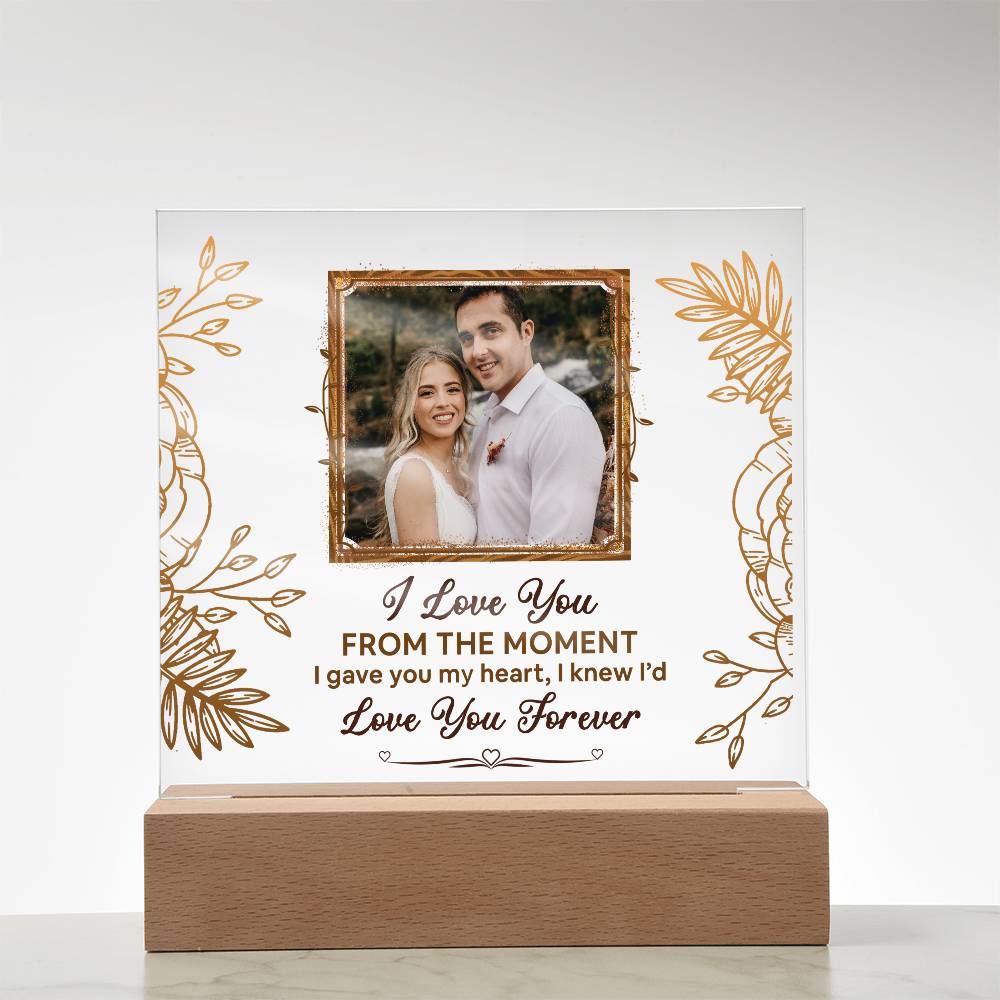 From The Moment Printed Square Shaped Acrylic Plaque-Express Your Love Gifts