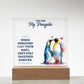 To My Man You are My Penguin Printed Square Shaped Acrylic Plaque-Express Your Love Gifts