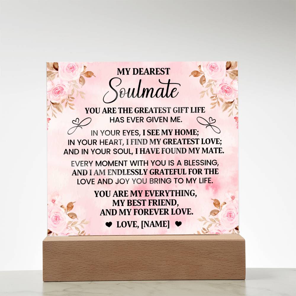 You Are The Greatest Gift Printed Square Shaped Acrylic Plaque-Express Your Love Gifts