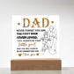 Dad Never Forget Printed Square Shaped Acrylic Plaque-Express Your Love Gifts