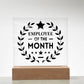 Employee Of The Month Printed Square Shaped Acrylic Plaque-Express Your Love Gifts