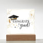 Congrats Grad Printed Square Shaped Acrylic Plaque-Express Your Love Gifts