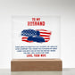 To My Husband Your Job is to Fight For Our Country Printed Square Shaped Acrylic Plaque-Express Your Love Gifts