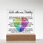 Walk With Me Daddy Printed Square Shaped Acrylic Plaque-Express Your Love Gifts
