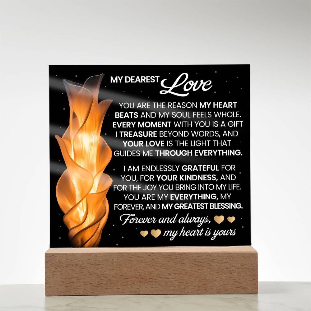 You Are The Reason Printed Square Shaped Acrylic Plaque-Express Your Love Gifts