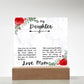 To Daughter From Mom Life's a Journey Printed Square Shaped Acrylic Plaque-Express Your Love Gifts