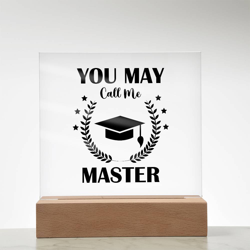 Graduation Masters Printed Square Shaped Acrylic Plaque-Express Your Love Gifts