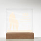 Dad I Love You More Printed Square Shaped Acrylic Plaque-Express Your Love Gifts