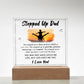 Stepped Up Dad Printed Square Shaped Acrylic Plaque-Express Your Love Gifts