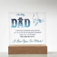 To My Dad I Am The Luckiest Daughter To Have Printed Square Shaped Acrylic Plaque-Express Your Love Gifts