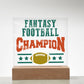 Fantasy Football Champion Printed Square Shaped Acrylic Plaque-Express Your Love Gifts