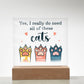 Pets Cats Printed Square Shaped Acrylic Plaque-Express Your Love Gifts