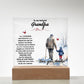 To My Beloved Grandpa Printed Square Shaped Acrylic Plaque-Express Your Love Gifts