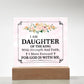 Personalized To My Daughter I Am Daughter of the King Printed Square Shaped Acrylic Plaque-Express Your Love Gifts