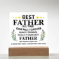 Best Father of All Time Printed Square Shaped Acrylic Plaque-Express Your Love Gifts