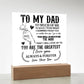 To My Dad So Much of Me Printed Square Shaped Acrylic Plaque-Express Your Love Gifts