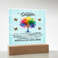 To My Daughter From Mom Be Brave Printed Square Shaped Acrylic Plaque-Express Your Love Gifts