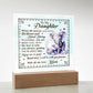 To My Daughter From Mom Be Brave Printed Square Shaped Acrylic Plaque-Express Your Love Gifts