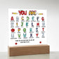 Teacher's ABC Printed Square Shaped Acrylic Plaque-Express Your Love Gifts