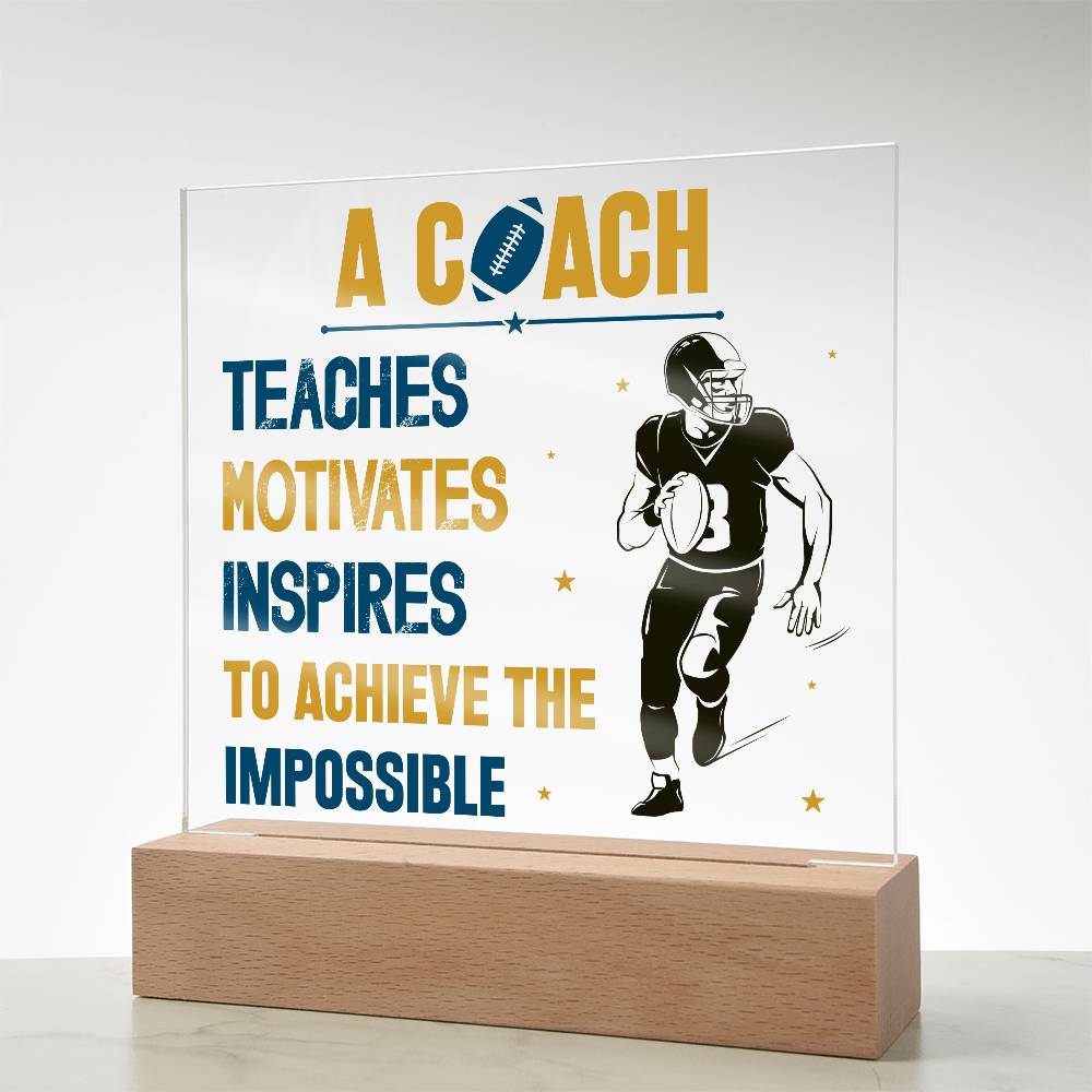 Coach Printed Square Shaped Acrylic Plaque-Express Your Love Gifts