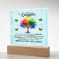 To My Daughter From Mom Be Brave Printed Square Shaped Acrylic Plaque-Express Your Love Gifts