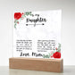 To Daughter From Mom Life's a Journey Printed Square Shaped Acrylic Plaque-Express Your Love Gifts