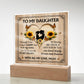 To My Daughter From Mom With All My Love Printed Square Shaped Acrylic Plaque-Express Your Love Gifts