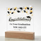 Graduation Congratulations You Did It! Printed Square Shaped Acrylic Plaque-Express Your Love Gifts
