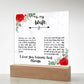 To My Wife I Love You Forever and Always Printed Square Shaped Acrylic Plaque-Express Your Love Gifts