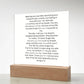 To My Wife Meeting You Was Fate Printed Square Shaped Acrylic Plaque-Express Your Love Gifts