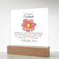 To My Soulmate Lorem Ipsum Flower Printed Square Shaped Acrylic Plaque-Express Your Love Gifts