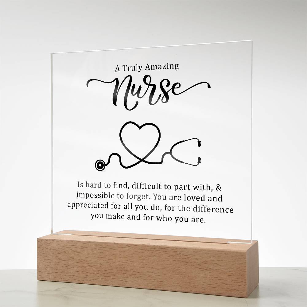 Nursing Truly Amazing Nurse Printed Square Shaped Acrylic Plaque-Express Your Love Gifts