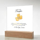 To My Daughter Lorem Ipsum Printed Square Shaped Acrylic Plaque-Express Your Love Gifts