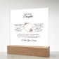 To My Daughter Lorem Ipsum Sit Amet Printed Square Shaped Acrylic Plaque-Express Your Love Gifts