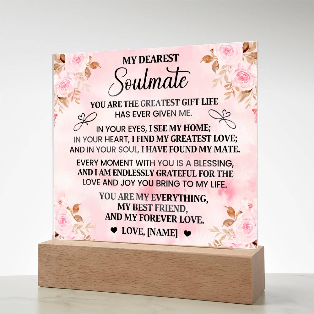 You Are The Greatest Gift Printed Square Shaped Acrylic Plaque-Express Your Love Gifts
